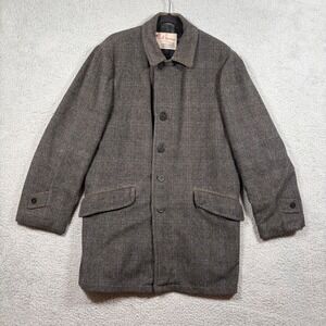 VTG Hall American Sportswear Robert Hall Mens Sz 40 Wool Car Coat Jacket Plaid